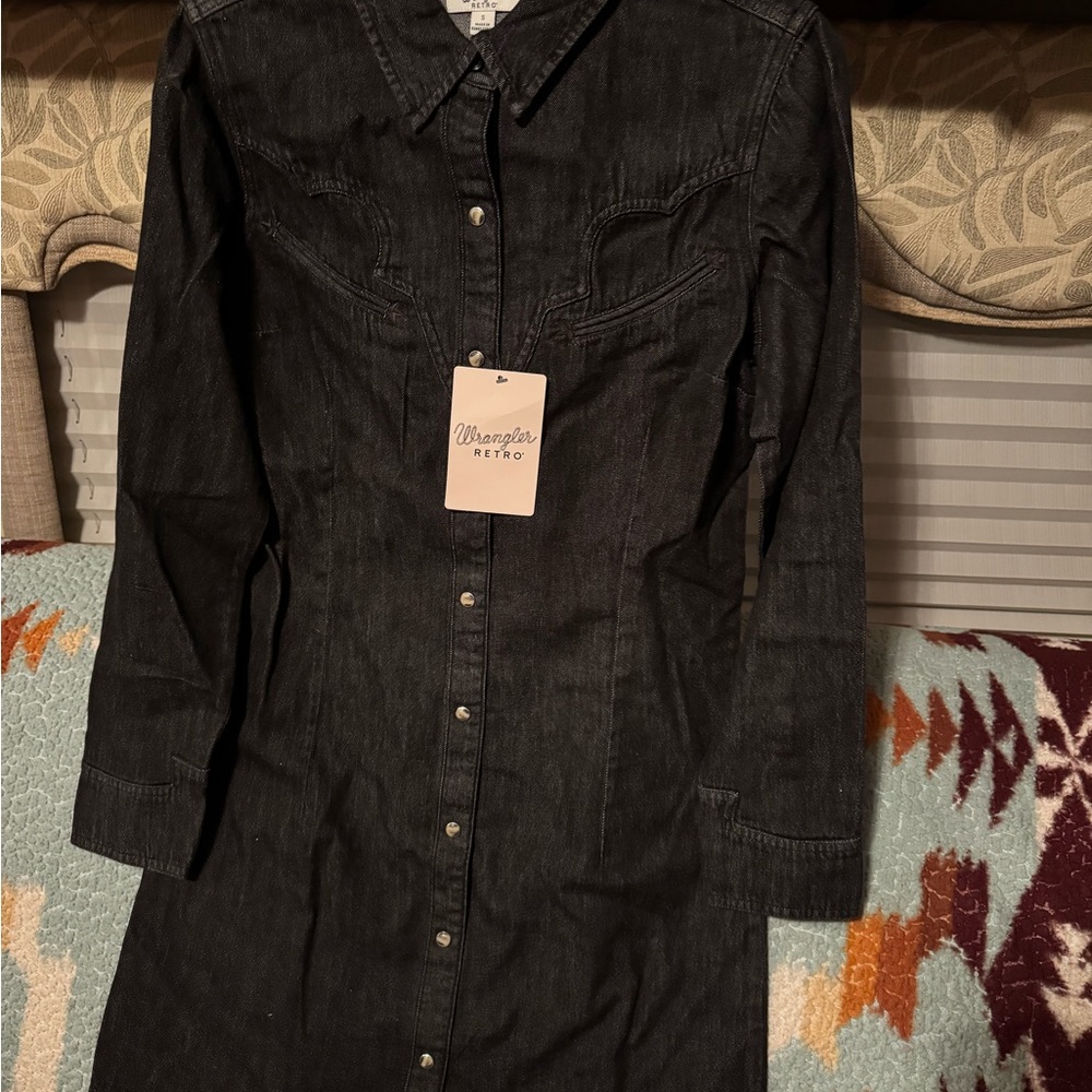 Wrangler Retro Black Denim Dress